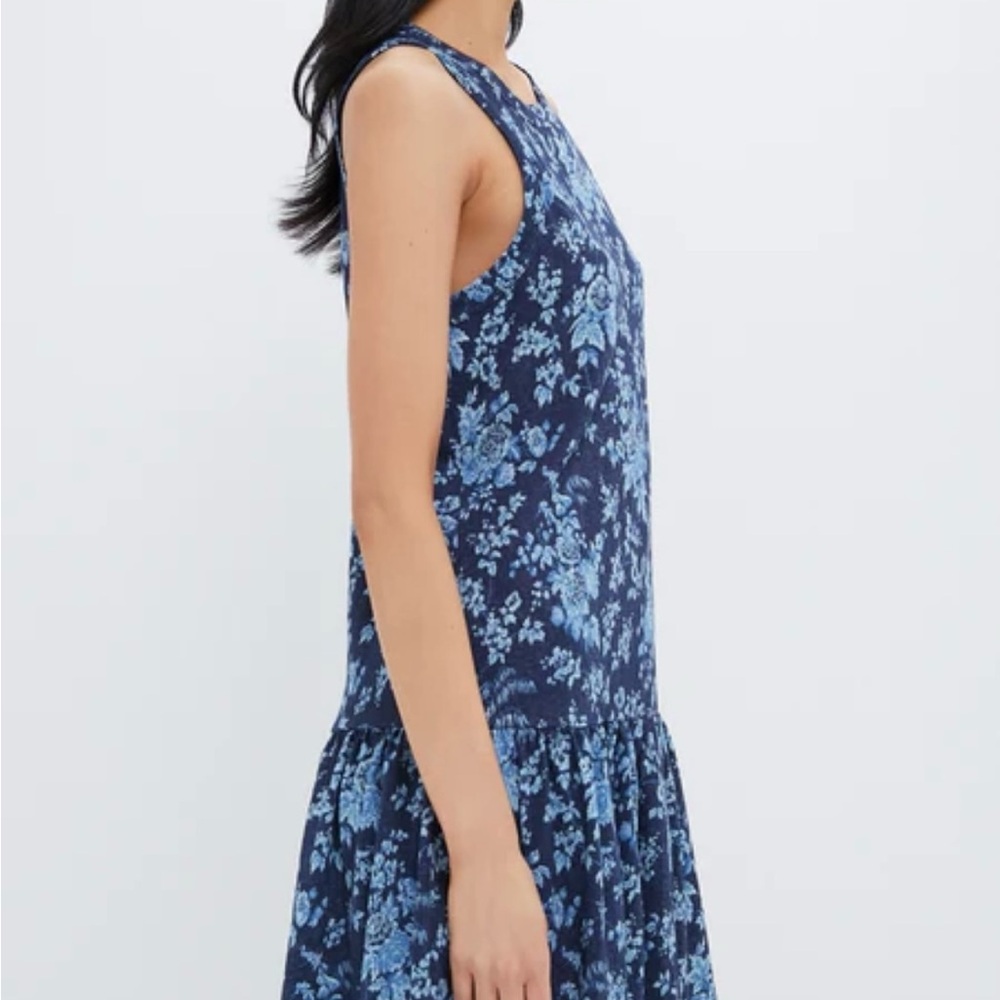 Tuckernuck Twilight Garden Clark Dress - Blue Floral- XS - Picture 3 of 7